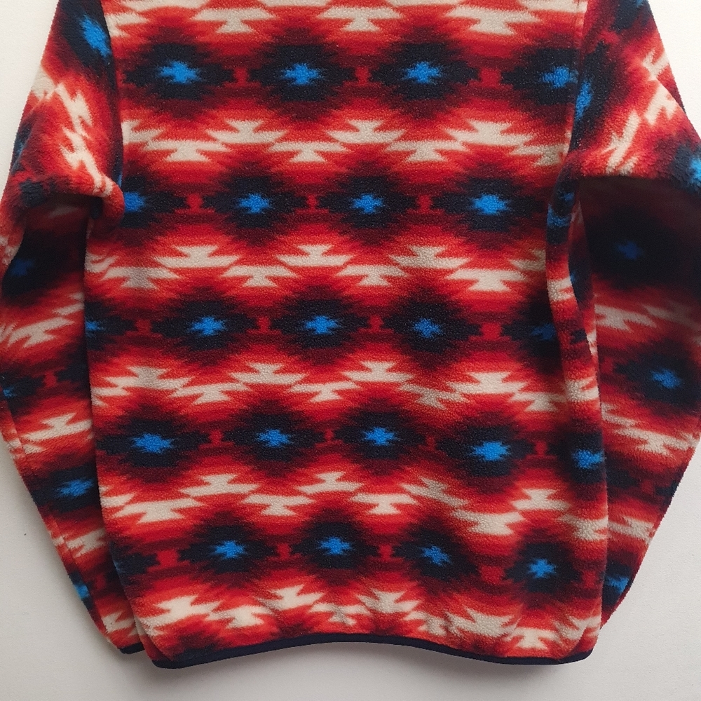 Patagonia Synchilla Snap-T Fleece Pullover Red Wild Desert Aztec Women's Size S - Picture 10 of 15